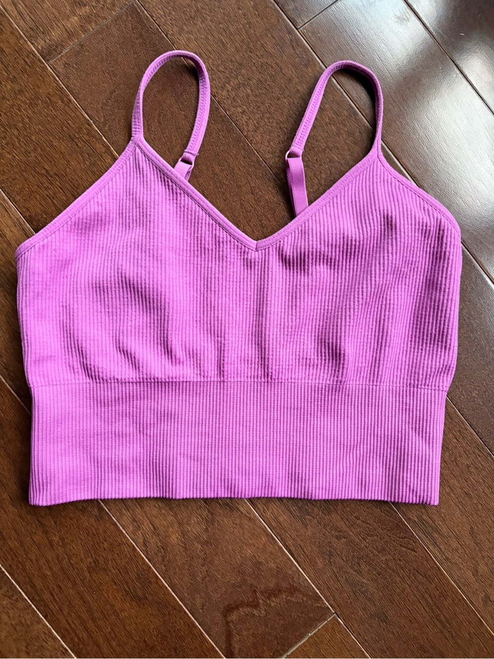 Z by Zella Purple Sports Bra Snug Fit, Ribbed, Adjustable Nordstrom Rack Size M